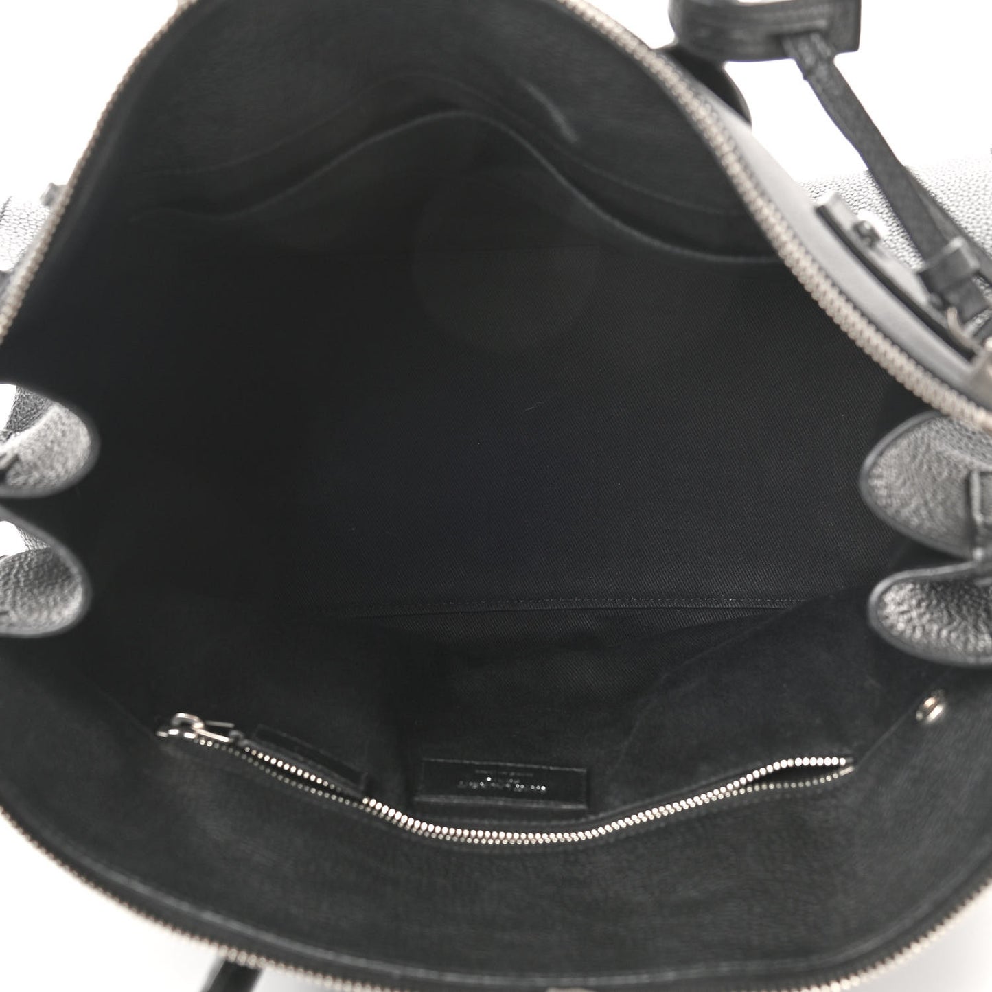 Grained Calfskin Small Supple Sac De Jour Black