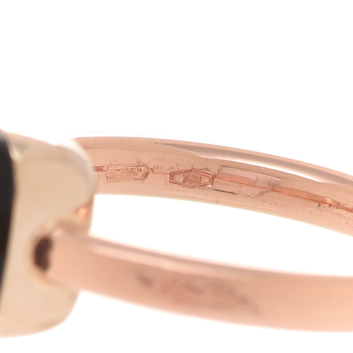 18K Rose Gold Smoky Quartz Classic Nudo Ring 50 5.25