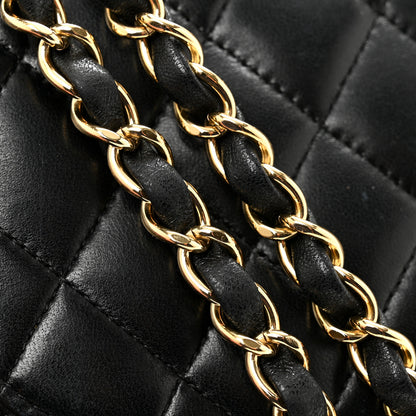 Chanel Lambskin Quilted Medium Double Flap Black 14 of 14