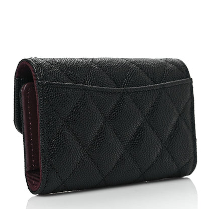 Chanel Caviar Quilted Classic 4 Key Holder Wallet Black 3 of 8