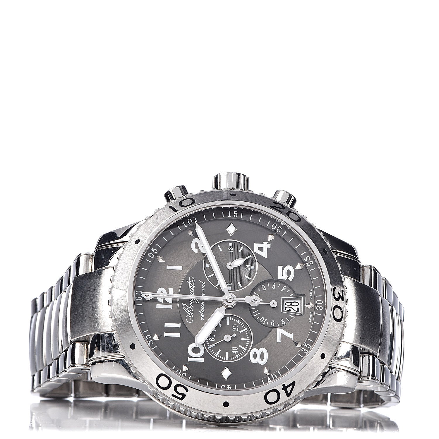 Breguet Stainless Steel 42mm Type XXI Transatlantique Flyback Chronograph Automatic Watch Ruthenium 3810ST/92/SZ9 3 of 7