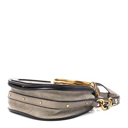 Chloe Calfskin Suede Small Nile Bracelet Bag Motty Grey 11 of 13
