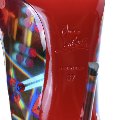 Christian Louboutin Patent Discolaser Hot Chick 100 Pumps 37 Multicolor Lin Yellow 7 of 9