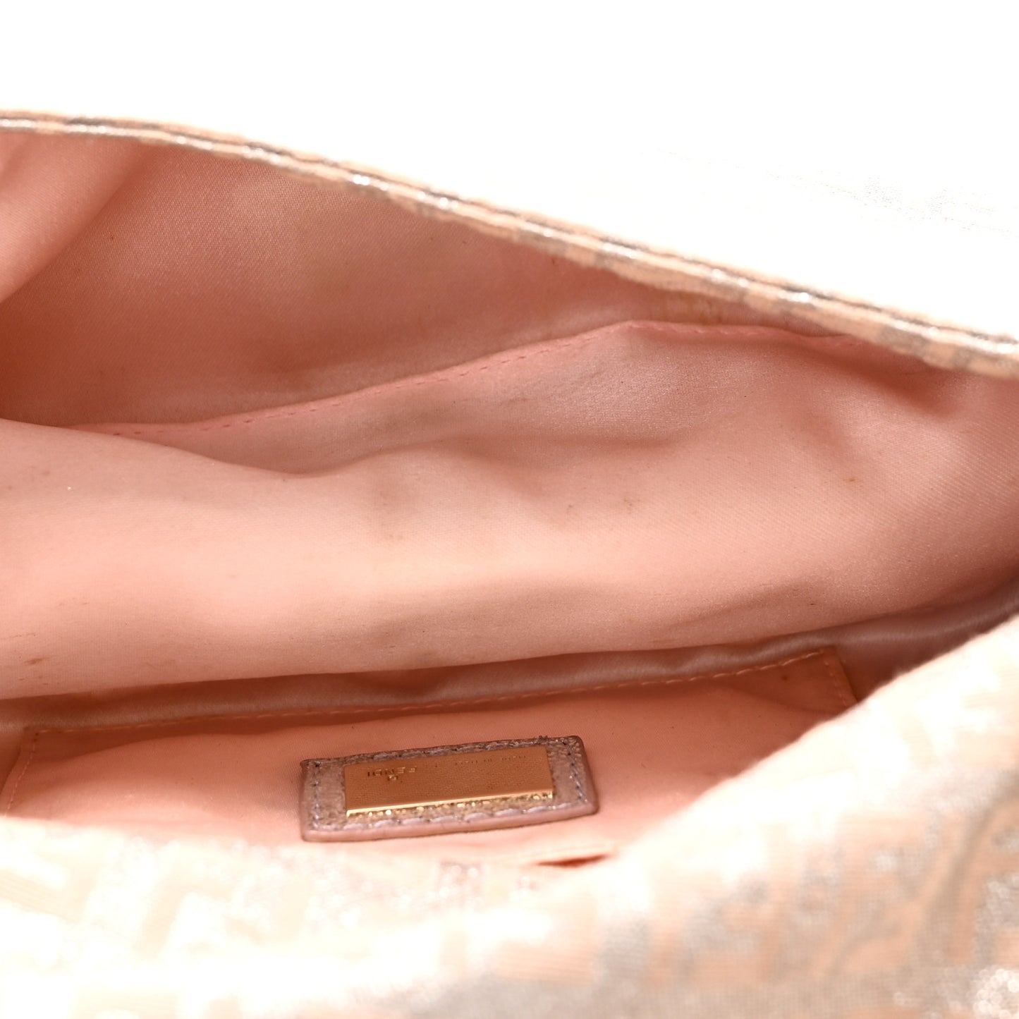 Metallic Jacquard Zucchino Suede Mini Mama Baguette Cipria Argento Grigio