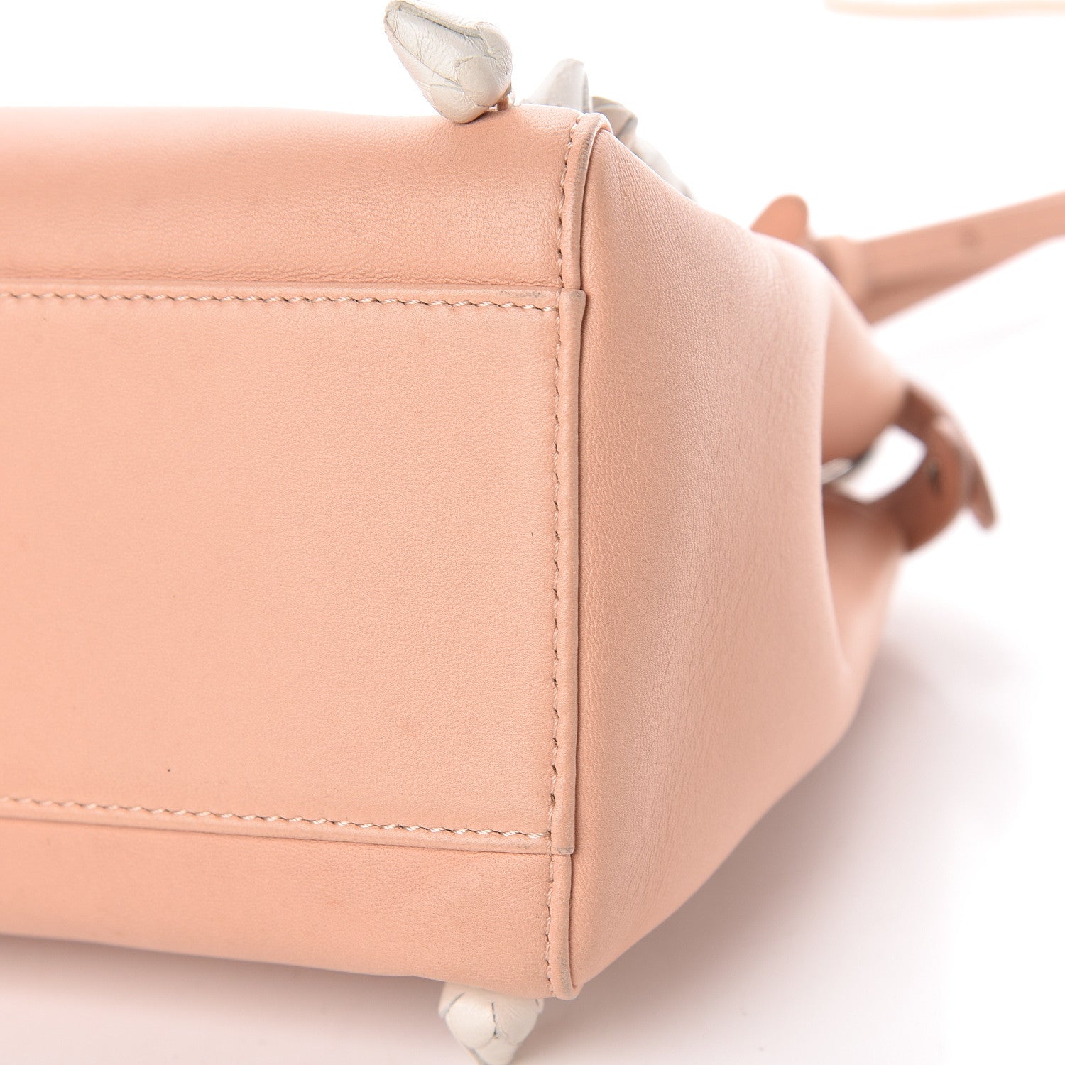 Fendi Nappa Rosebud Mini Peekaboo Iconic Satchel Baby Pink 11 of 20