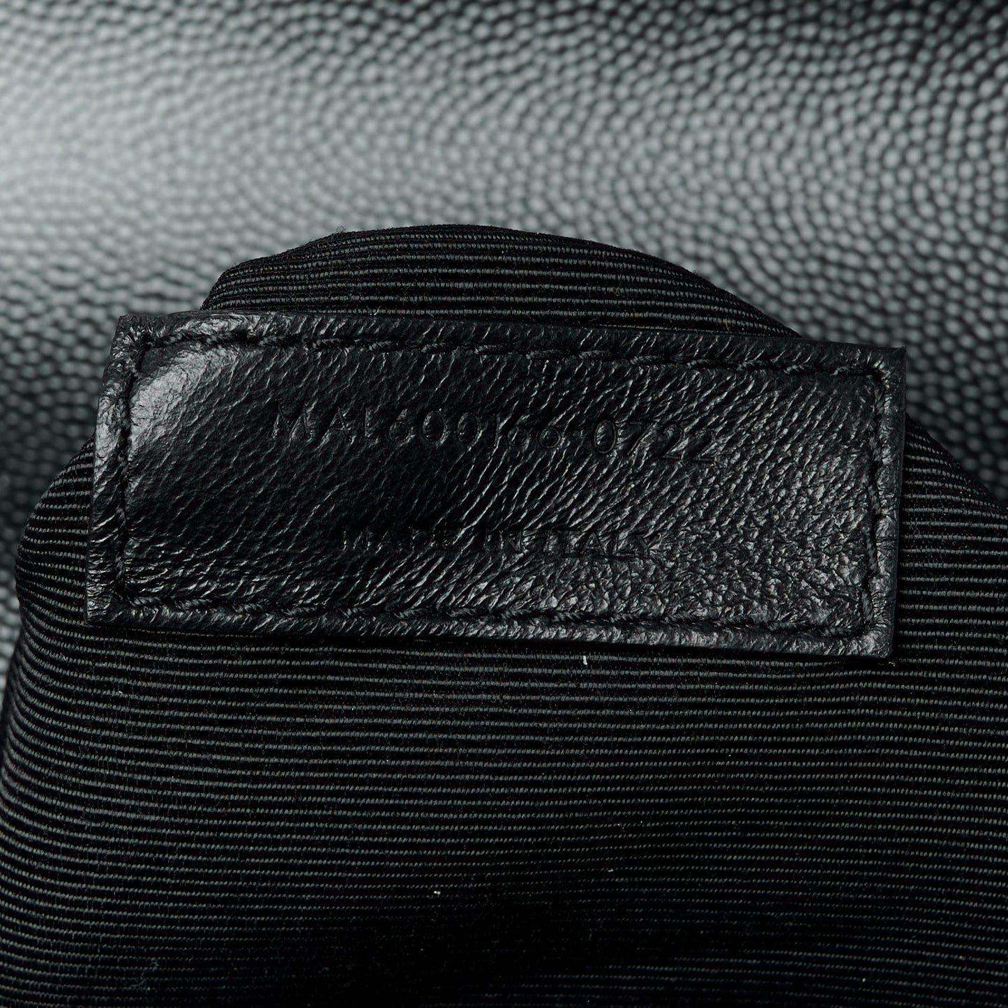 Grain De Poudre Textured Mixed Matelasse Large Triquilt Monogram Monochrome Satchel Black