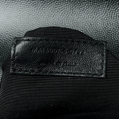 Saint Laurent Grain De Poudre Textured Mixed Matelasse Large Triquilt Monogram Monochrome Satchel Black 8 of 11