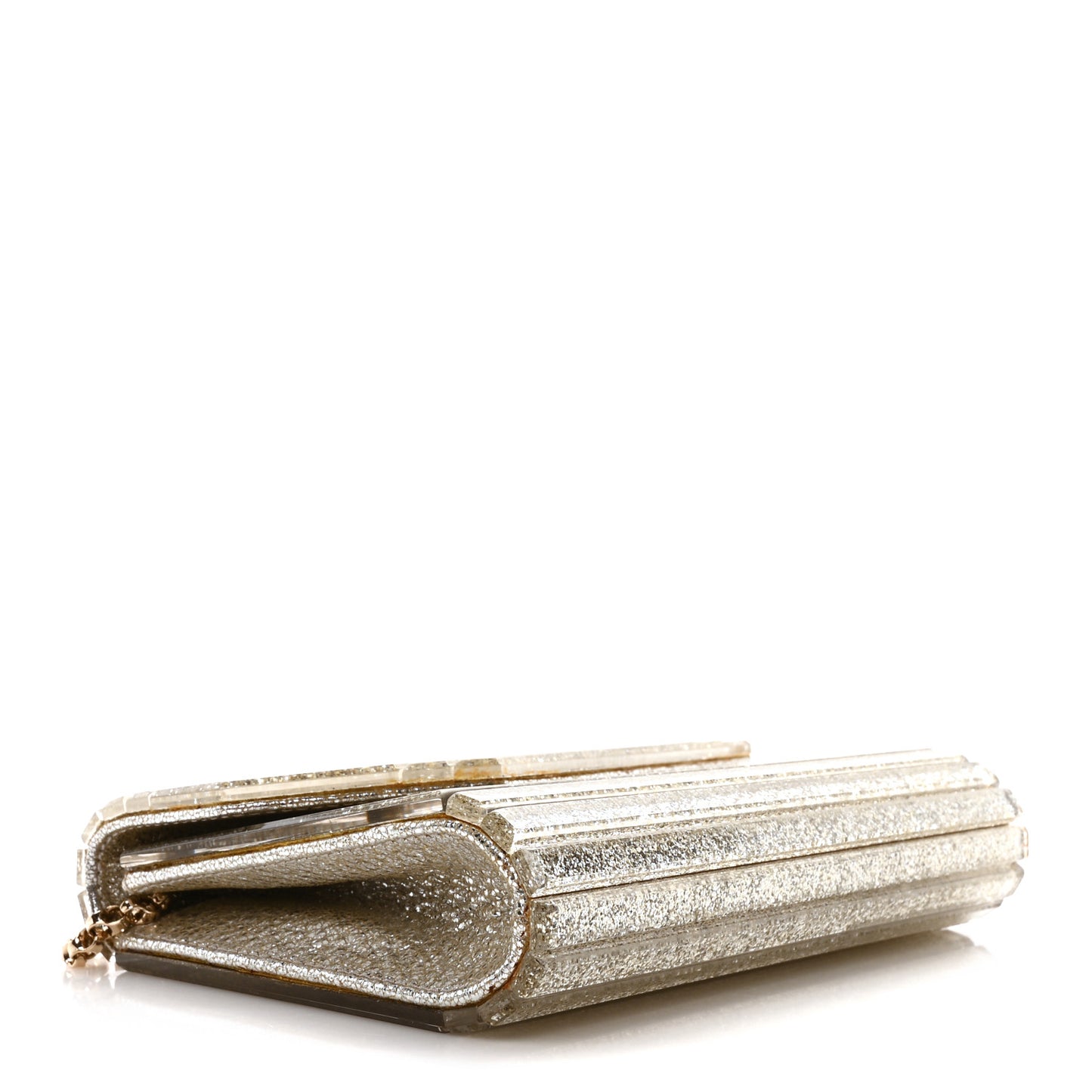 Acrylic Glitter Micro Candy Clutch Gold