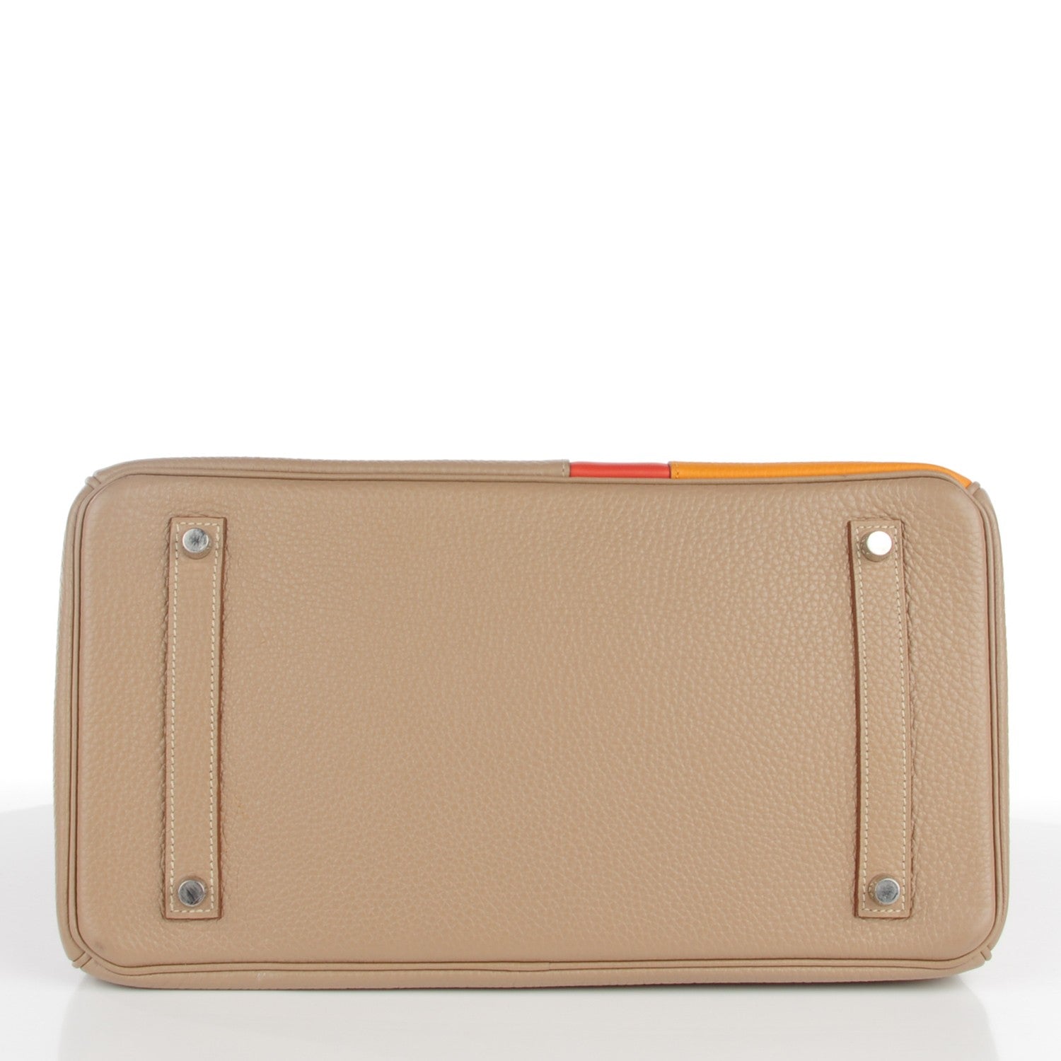 Hermes Taurillon Clemence Swift Tri-Color Birkin 35 Sanguine Gris Tourterelle Moutarde 6 of 23