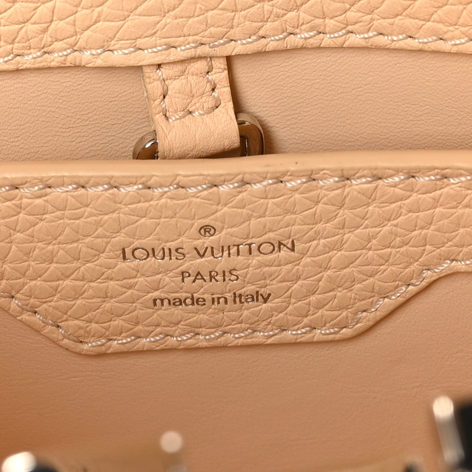 Louis Vuitton Taurillon Mechanical Flowers Capucines BB Dune 6 of 9