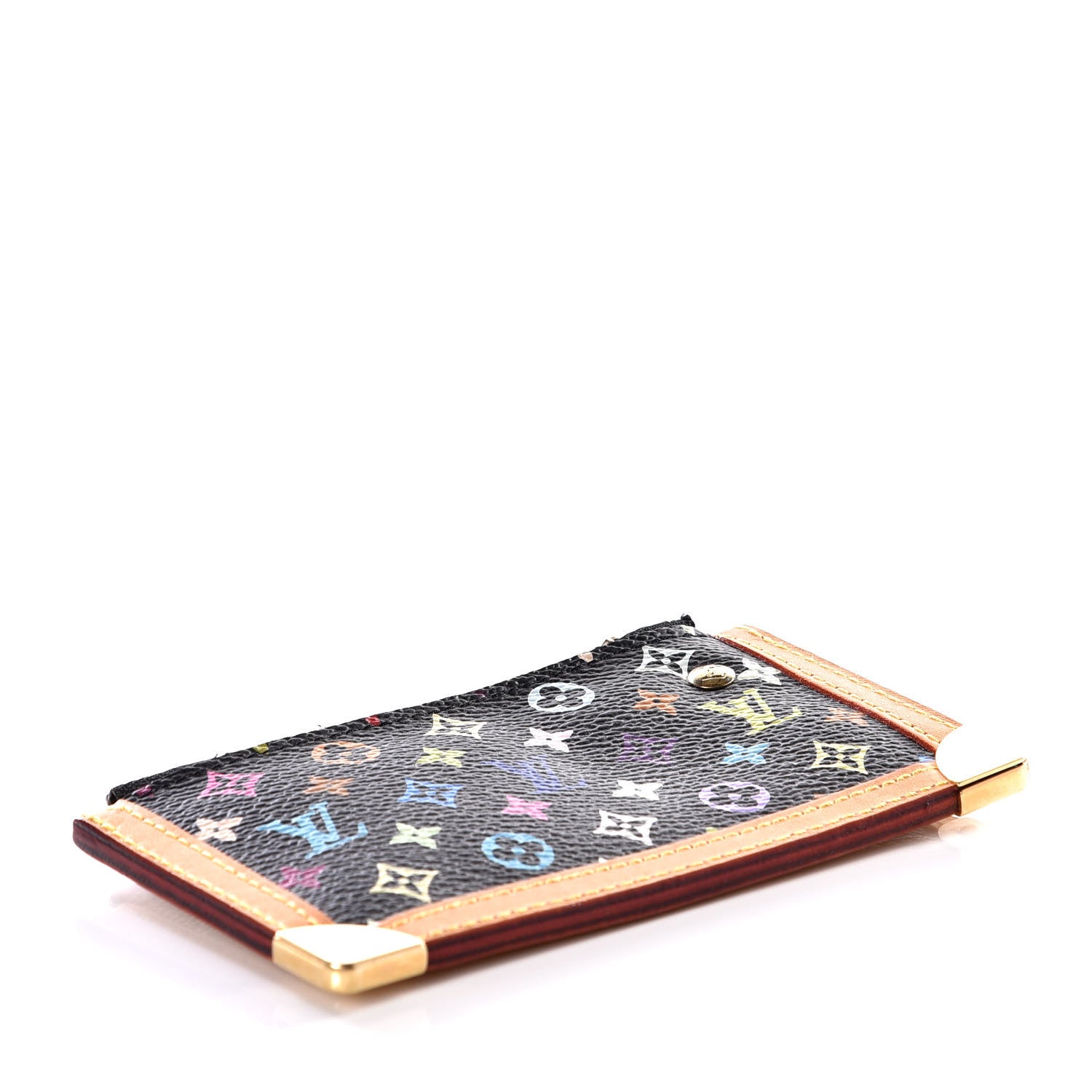 Louis Vuitton Monogram Multicolor Key Pouch Black 3 of 9