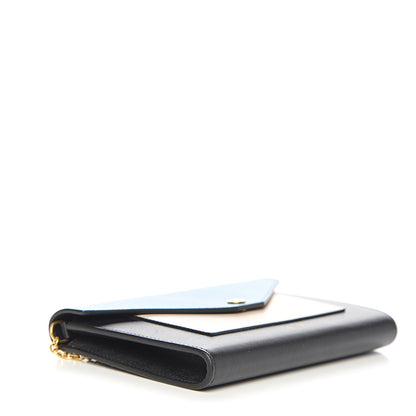 Celine Shiny Calfskin Clutch On A Chain Multicolor 3 of 9