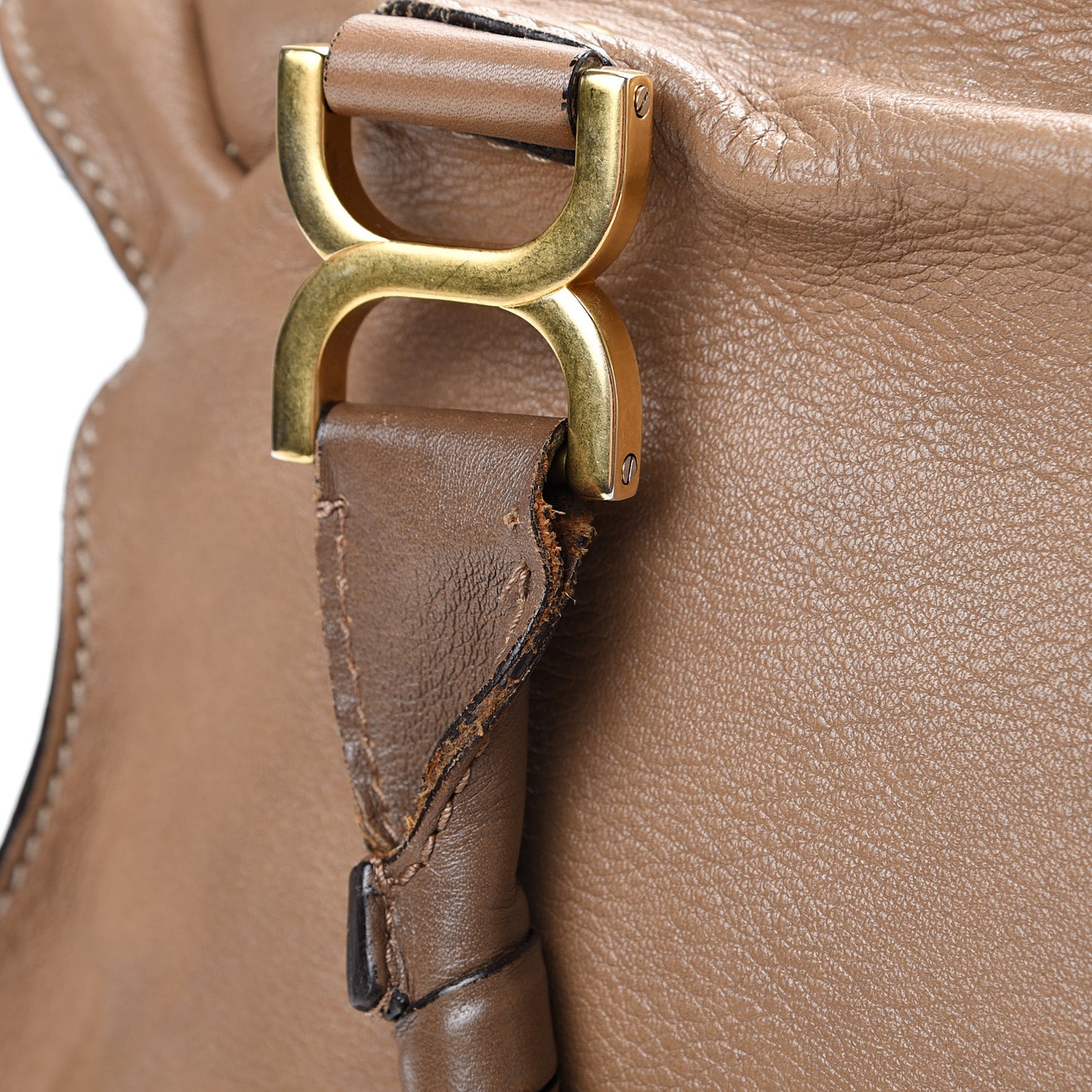 Calfskin Large Marcie Satchel Nut