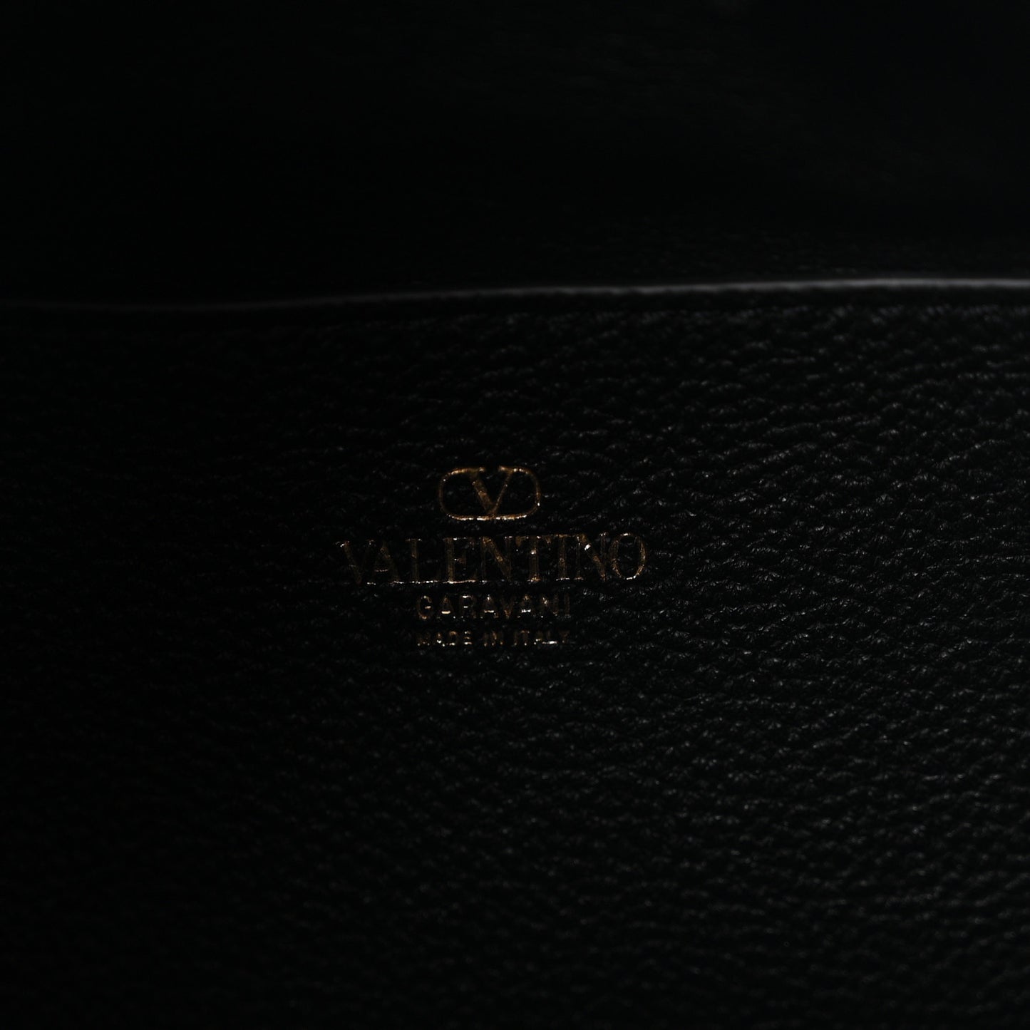 Grained Calfskin Rockstud Hobo Bag Black
