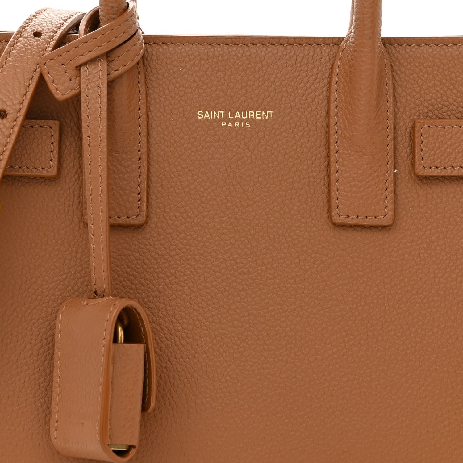 Saint Laurent Grained Calfskin Nano Sac De Jour Cinnamon 8 of 12