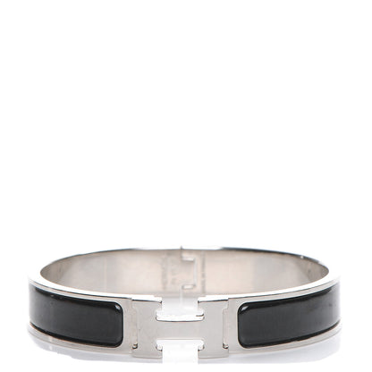 Hermes Enamel Narrow Clic Clac H Bracelet GM Black 1 of 5