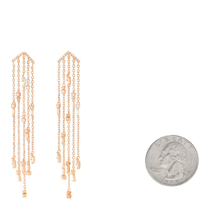 Suzanne Kalan 18K Rose Gold Diamond Fireworks Cascade Drop Earrings 2 of 4