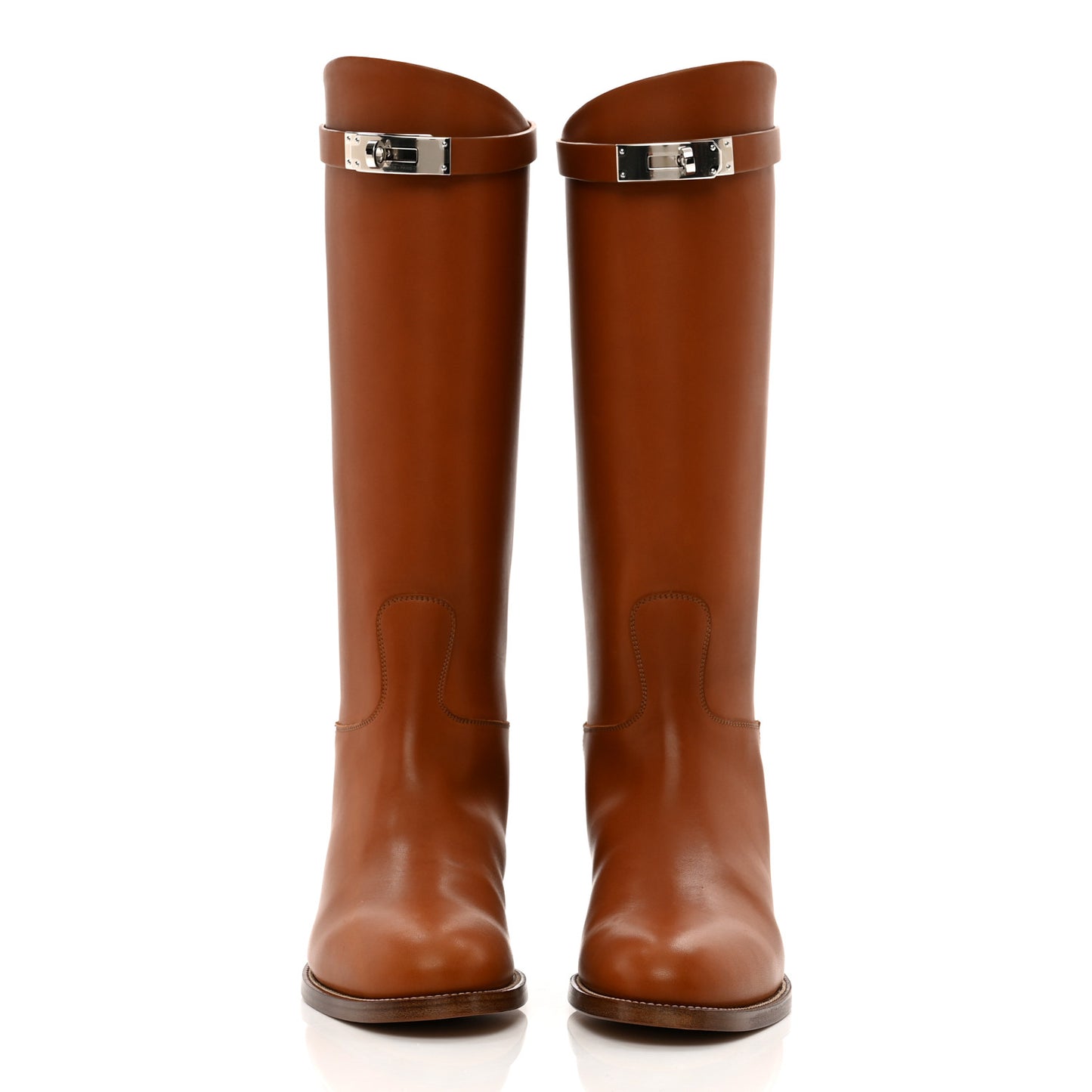 Heritage Calfskin Kelly Jumping Boots 36.5 Naturel