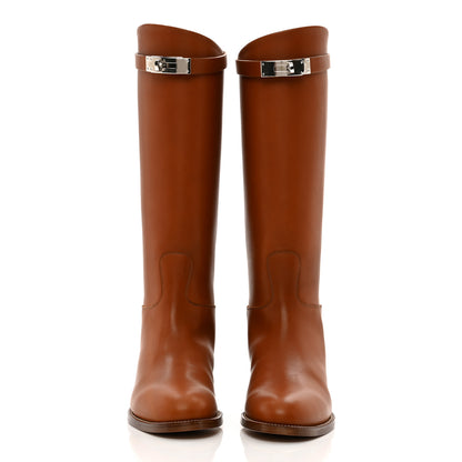 Hermes Heritage Calfskin Kelly Jumping Boots 36.5 Naturel 2 of 8