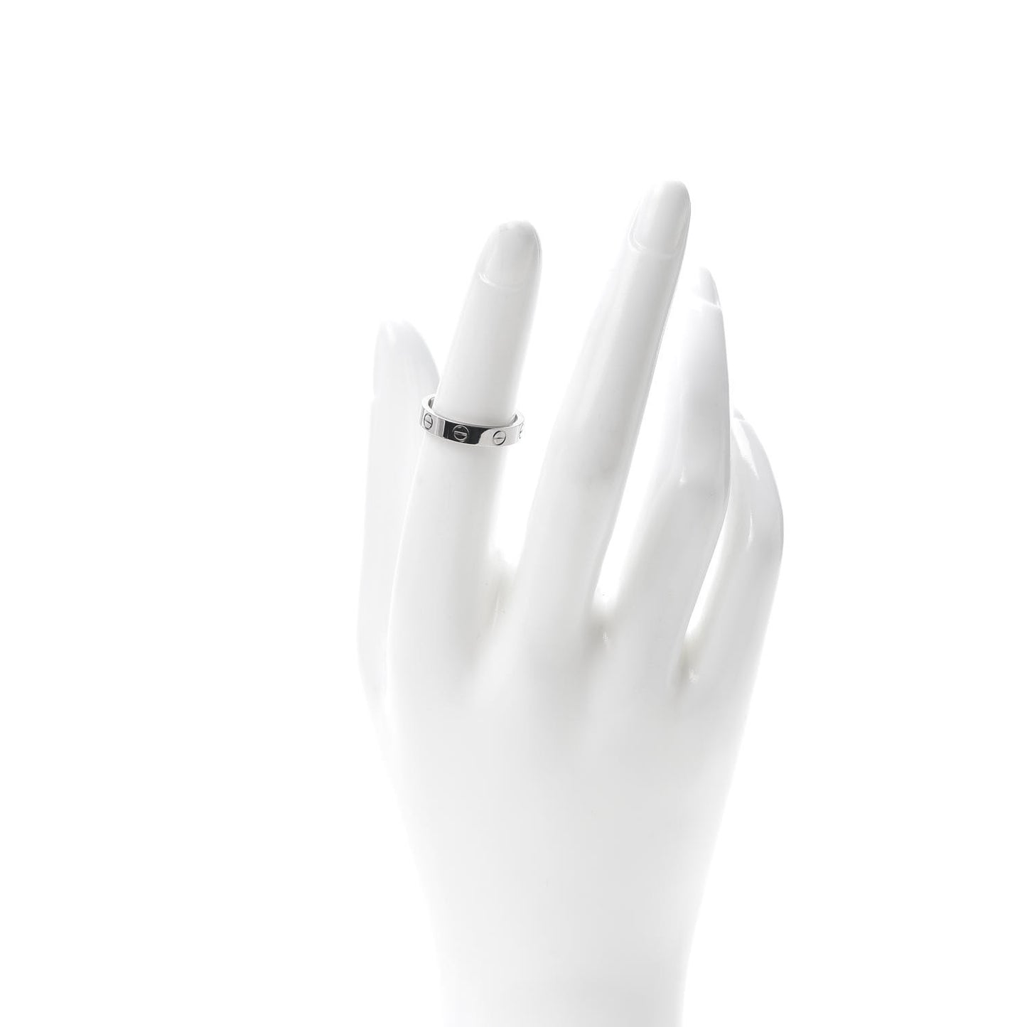 18K White Gold 3.5mm LOVE Wedding Band Ring 50 5.25