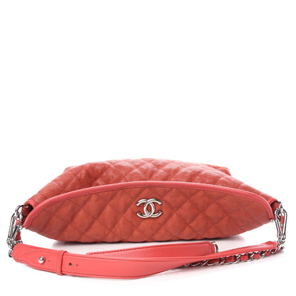 Chanel Caviar Quilted French Riviera Hobo Rouge 10 of 14