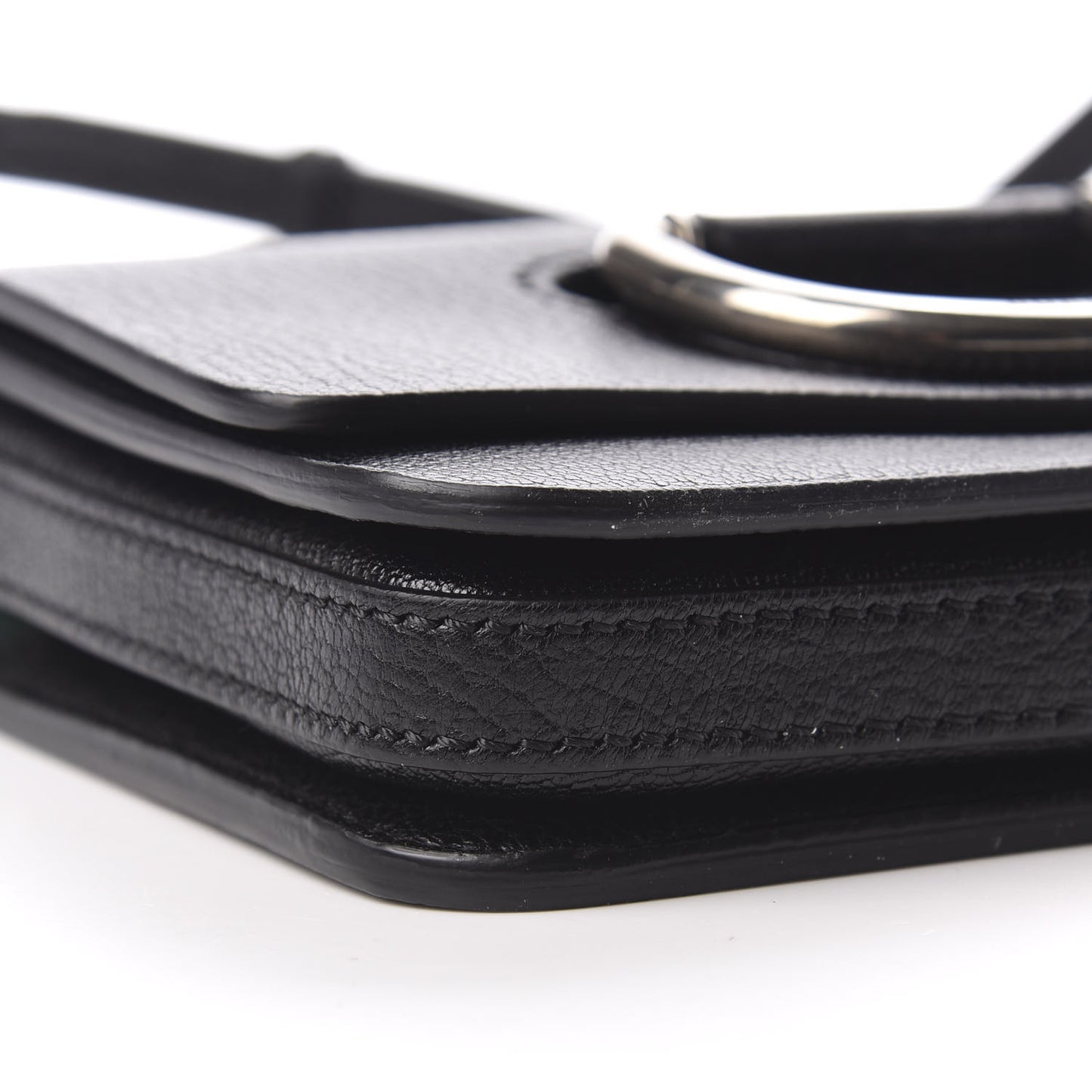 Goatskin Mini D-Ring Bag Black