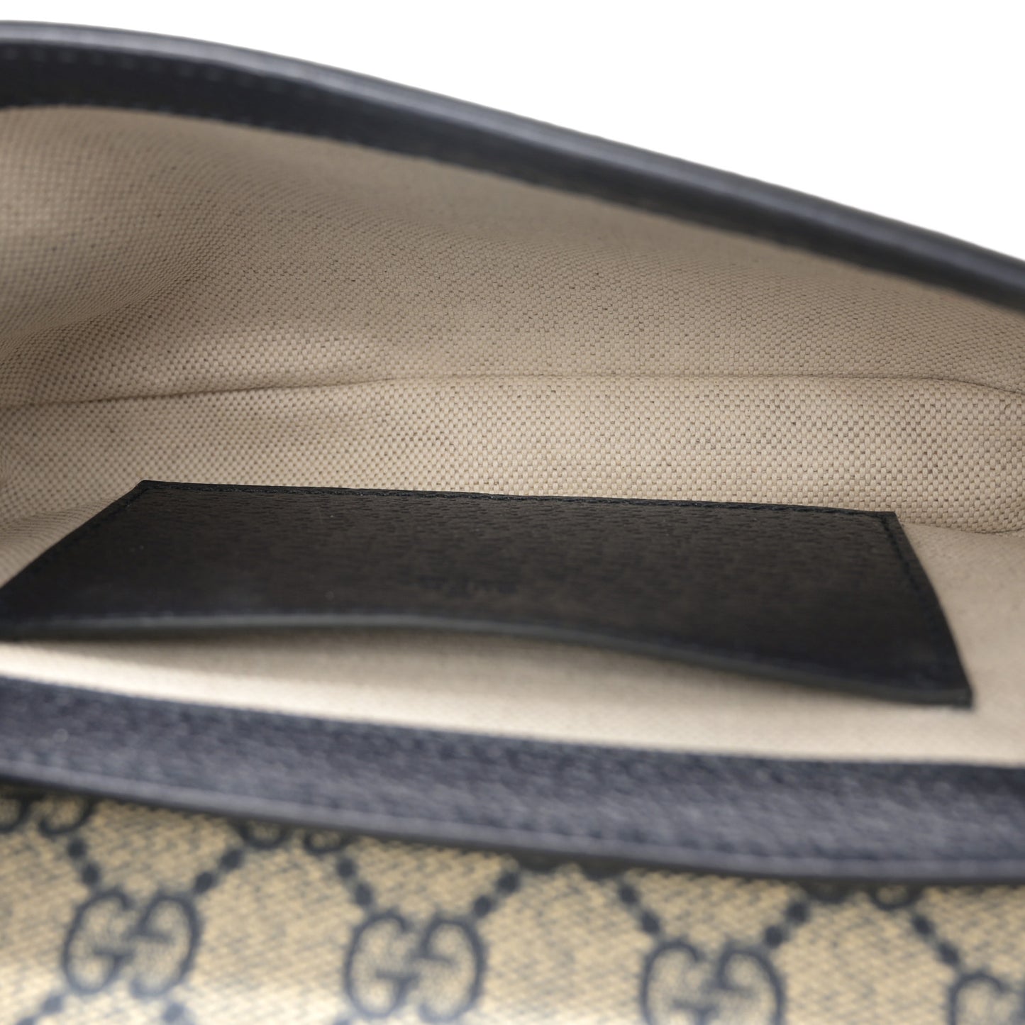 GG Supreme Monogram Textured Dollar Calfskin Web Mini Ophidia Envelope Shoulder Bag Beige Blue