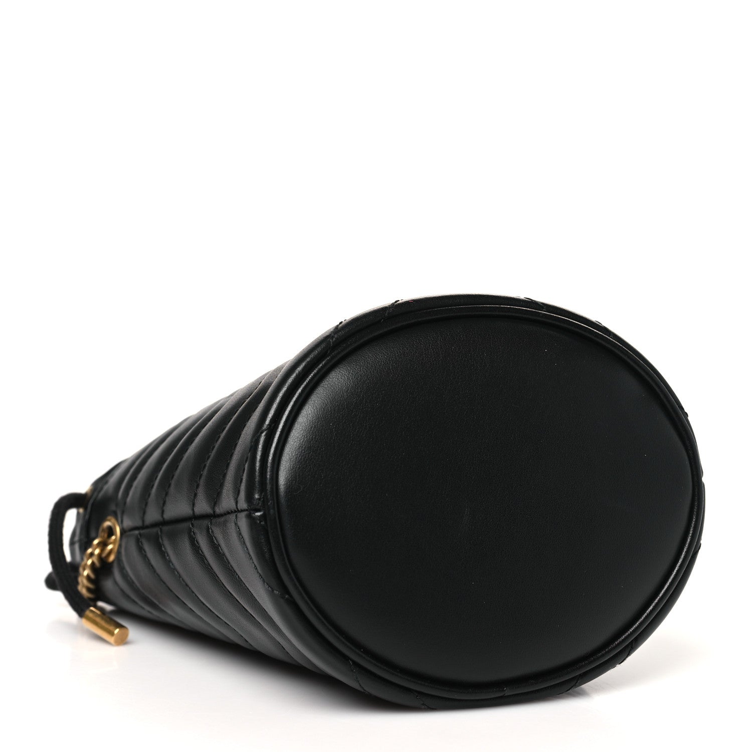 Gucci Calfskin Matelasse Mini GG Marmont 2.0 Bucket Bag Black 3 of 10