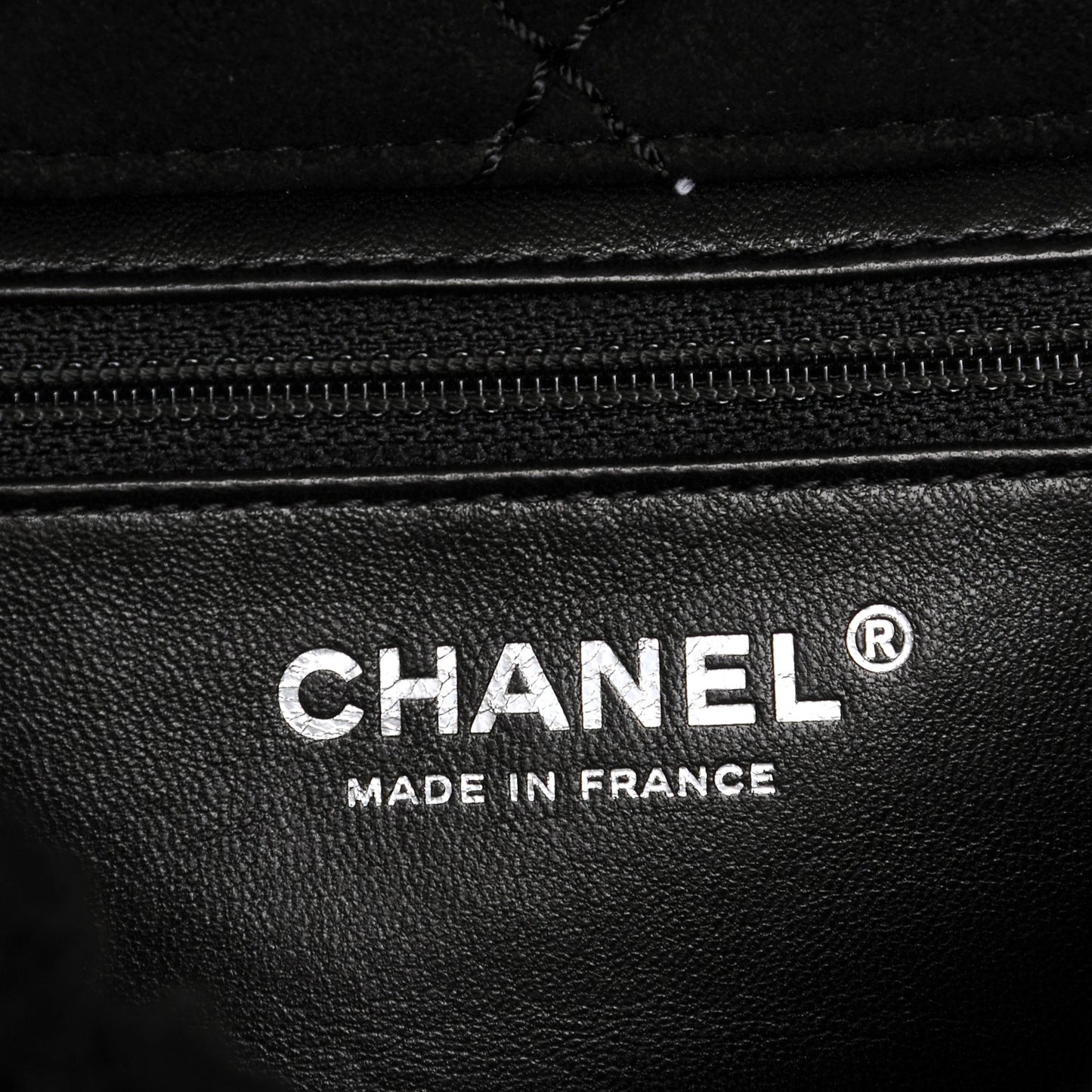 Shearling Lambskin Pearl Flap Black