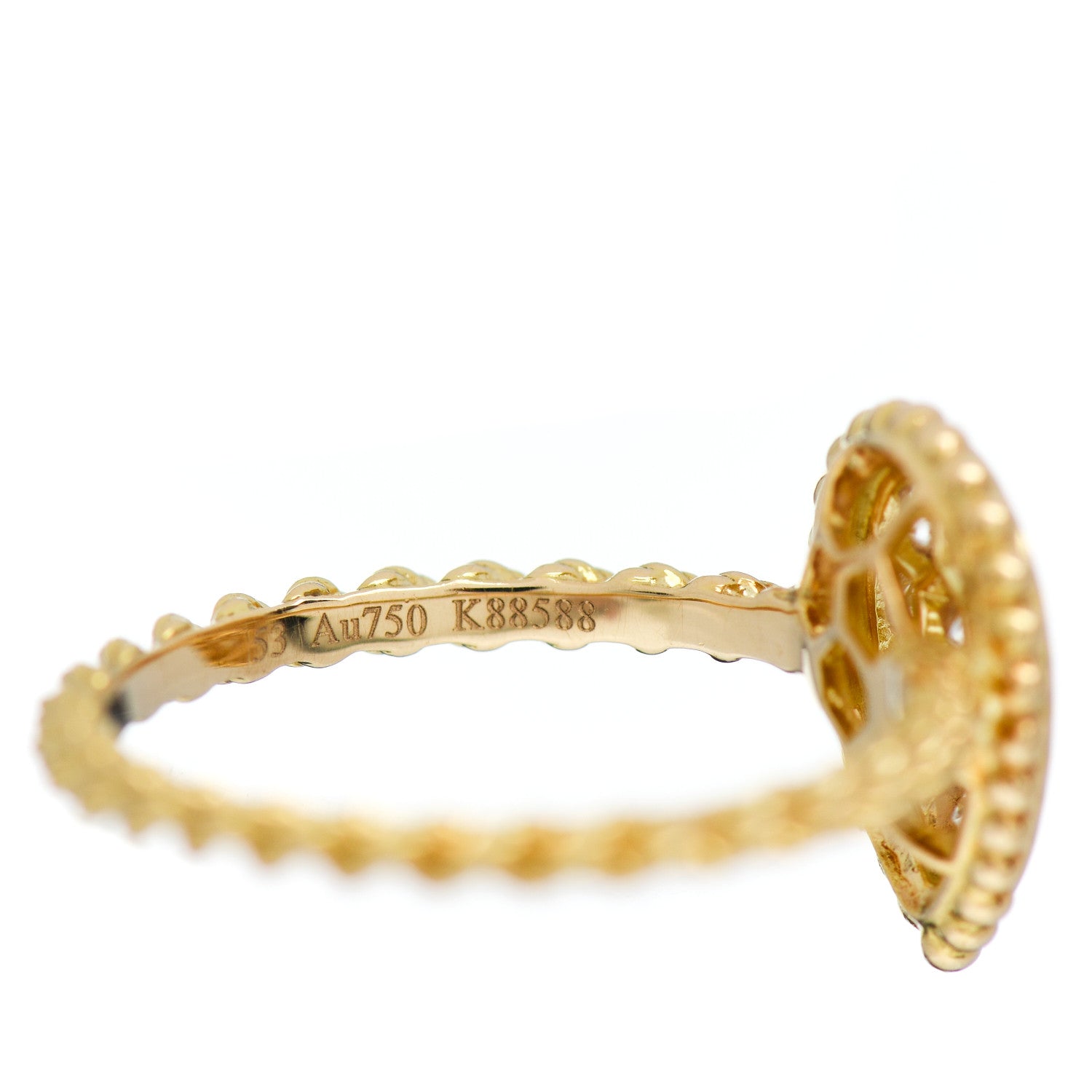 Boucheron 18K Yellow Gold Diamond Small Serpent Boheme Ring 52 6 5 of 6