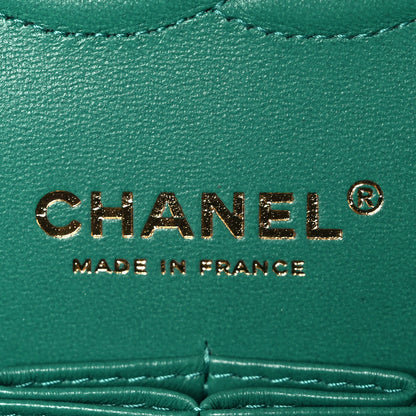 Chanel Iridescent Calfskin Quilted Medium Double Flap Green 6 of 11