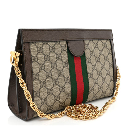Gucci GG Supreme Monogram Web Small Ophidia Chain Shoulder Bag Brown 3 of 19