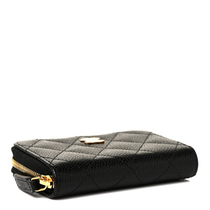Chanel Caviar Quilted Classic Zipped Coin Purse Black 4 of 10