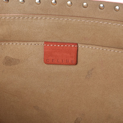 Celine Suede Studded Boogie Satchel Red 6 of 12
