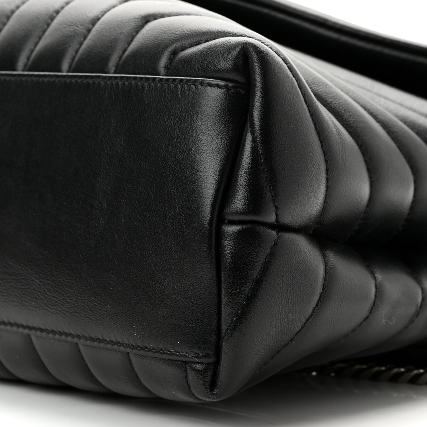 Saint Laurent Calfskin Y Quilted Monogram Medium Loulou Chain Satchel Black 10 of 10