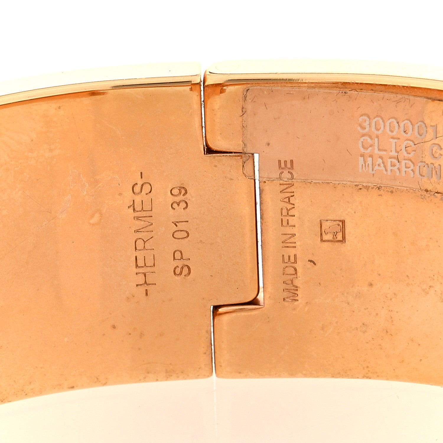 Hermes Enamel Wide Clic Clac H Bracelet PM Marron Glace 3 of 3