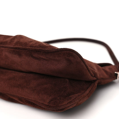Fendi Suede Baguette Shoulder Bag Brown 9 of 10