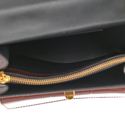 Marc Jacobs Calfskin Crocodile Embossed Uptown Shoulder Bag Brown 4 of 11