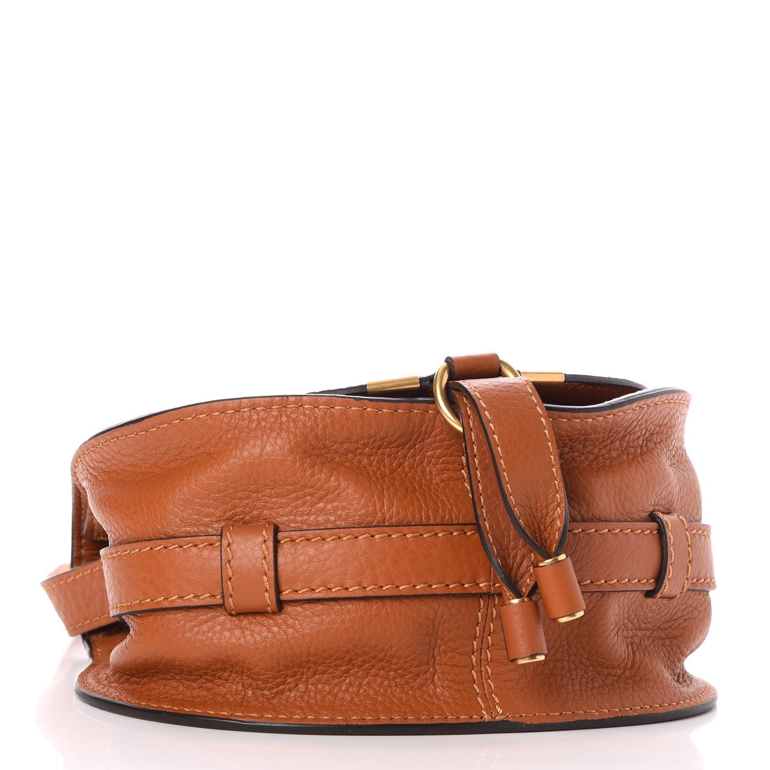 Chloe Calfskin Mini Marcie Round Crossbody Bag Tan 4 of 7
