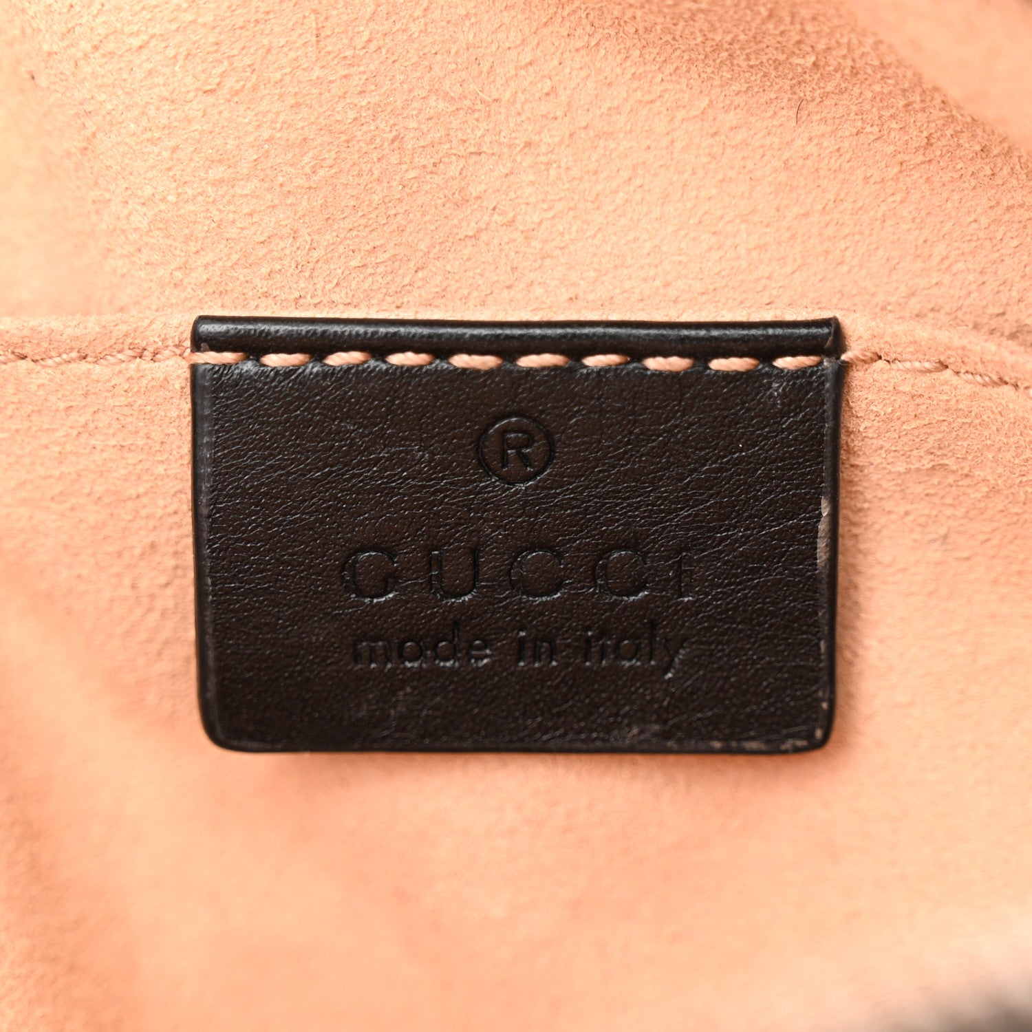 Gucci Calfskin Matelasse GG Marmont Belt Bag 85 34 Black 6 of 17