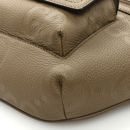 Gucci Piuma Calfskin Jumbo GG Embossed Pocket Belt Bag Good Taupe 8 of 8