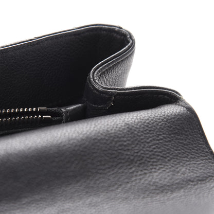 Saint Laurent Sheepskin Matelasse Chevron Monogram Medium College Bag Black 10 of 18