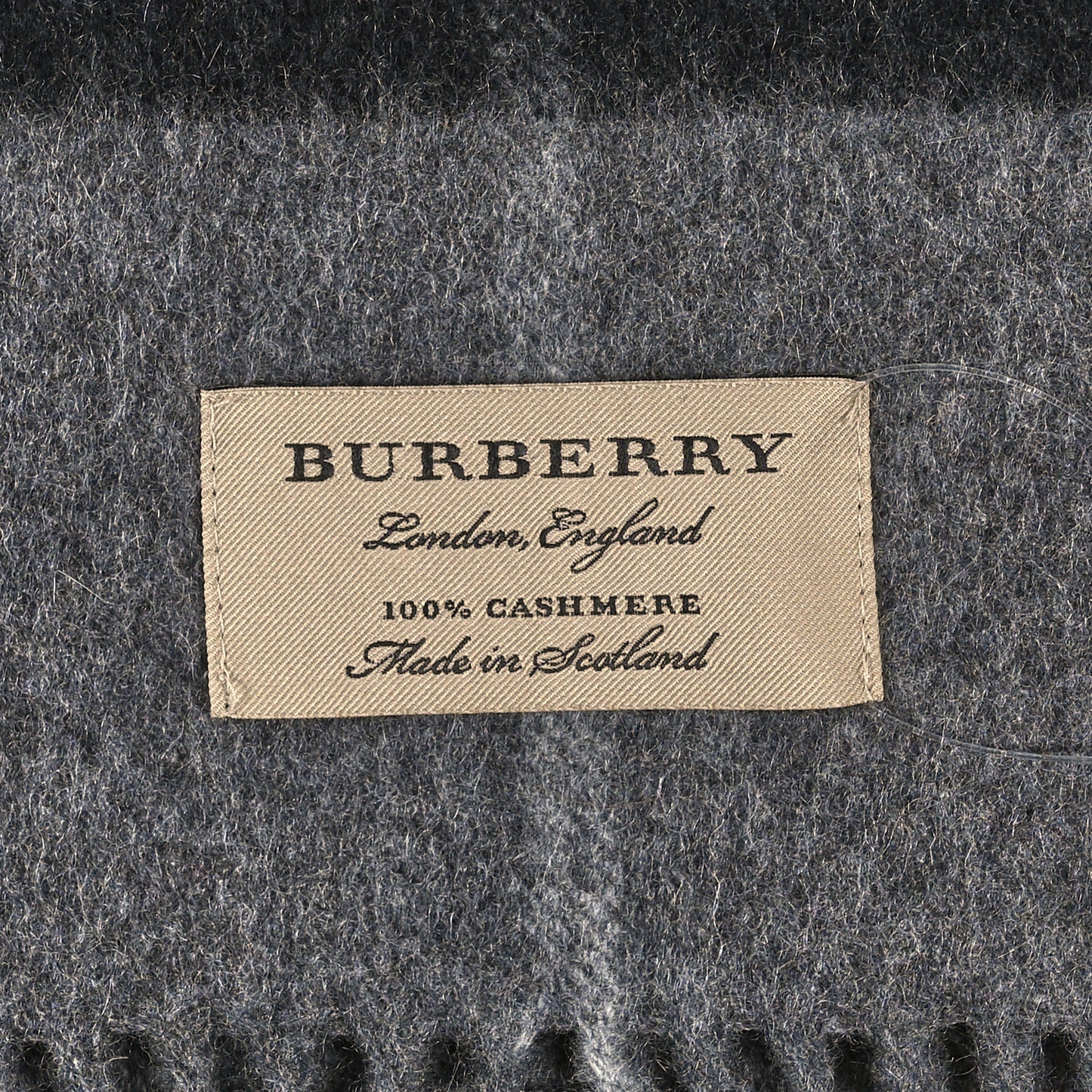 Cashmere Giant Check Scarf Mid Grey