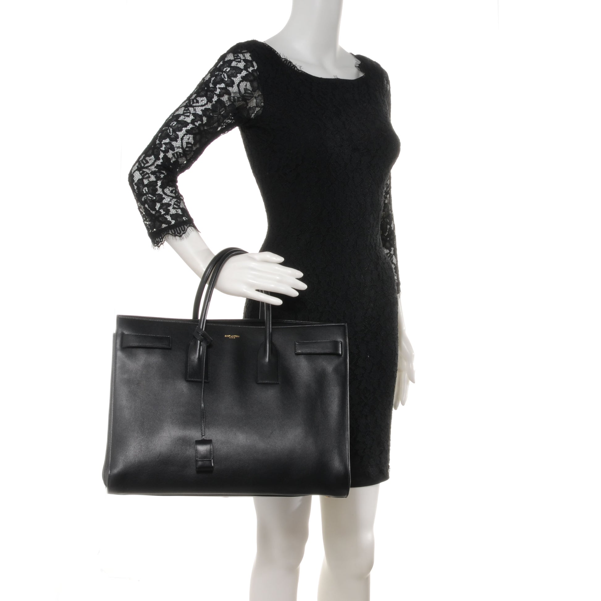 Saint Laurent Leather Large Sac de Jour Carryall Black 2 of 8
