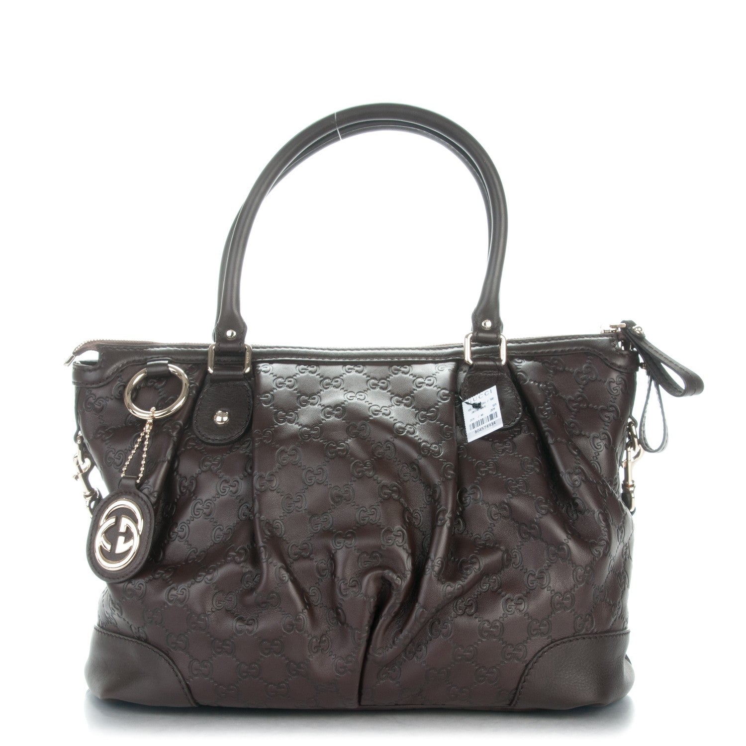 Gucci Guccissima Large Sukey Top Handle Bag Chocolate 1 of 7