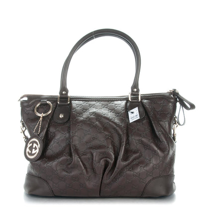 Gucci Guccissima Large Sukey Top Handle Bag Chocolate 1 of 7