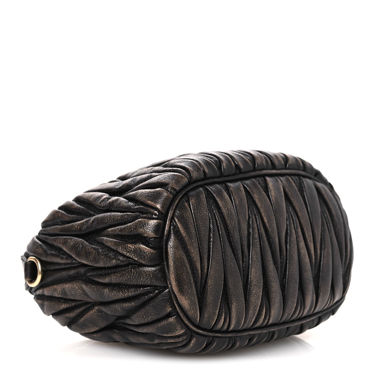 Miu Miu Nappa Matelasse Pouch Sand Coffee 1865452 – FASHIONPHILE