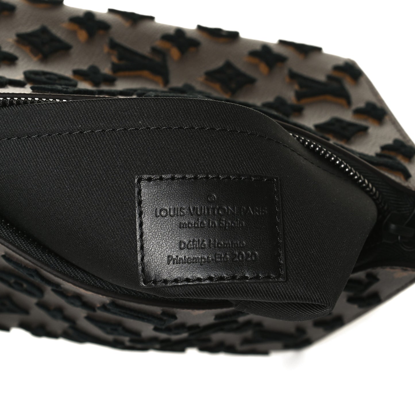 Monogram Tuffetage Triangle Messenger Black