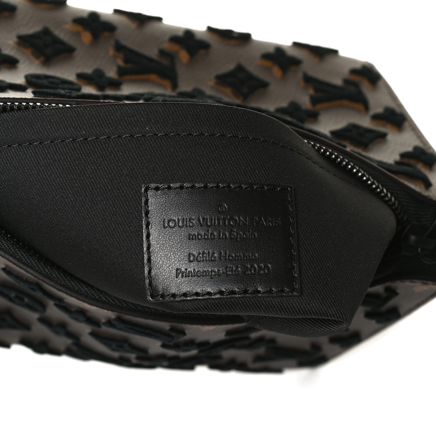 Louis Vuitton Monogram Tuffetage Triangle Messenger Black 8 of 11