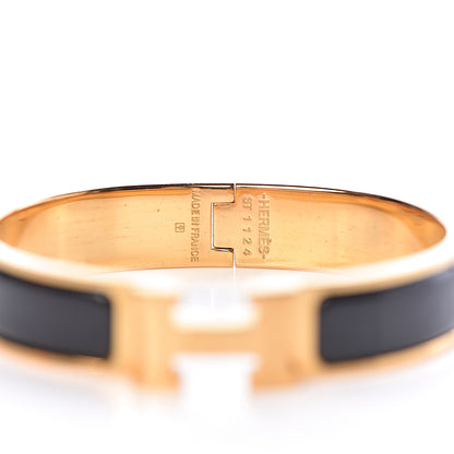 Hermes Enamel Narrow Clic Clac H Bracelet PM Black 4 of 6